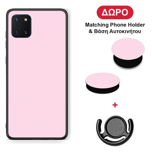 Pale Pink - Samsung Galaxy Note 10 Lite θήκη + Δώρο Phone Holder & Βάση Αυτοκινήτου