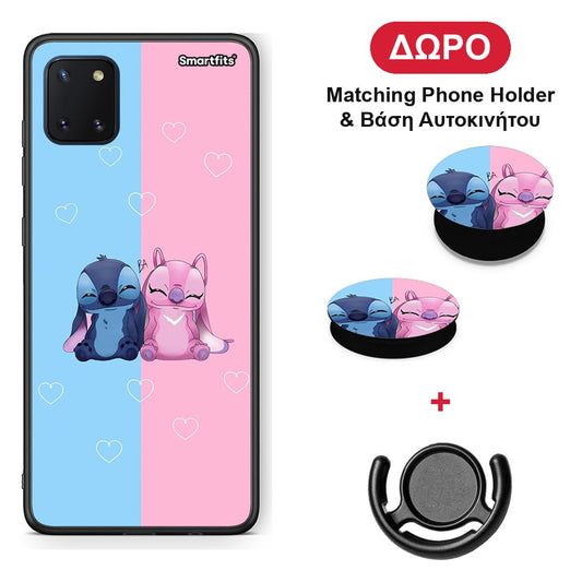 Stitch And Angel - Samsung Galaxy Note 10 Lite θήκη + Δώρο Phone Holder & Βάση Αυτοκινήτου