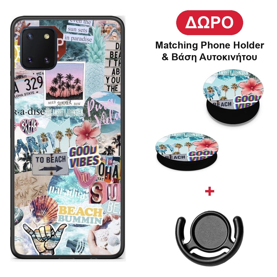 Summer Vibes - Samsung Galaxy Note 10 Lite θήκη + Δώρο Phone Holder & Βάση Αυτοκινήτου