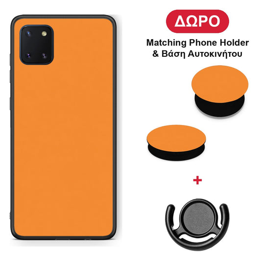 Tangerine Orange - Samsung Galaxy Note 10 Lite θήκη + Δώρο Phone Holder & Βάση Αυτοκινήτου