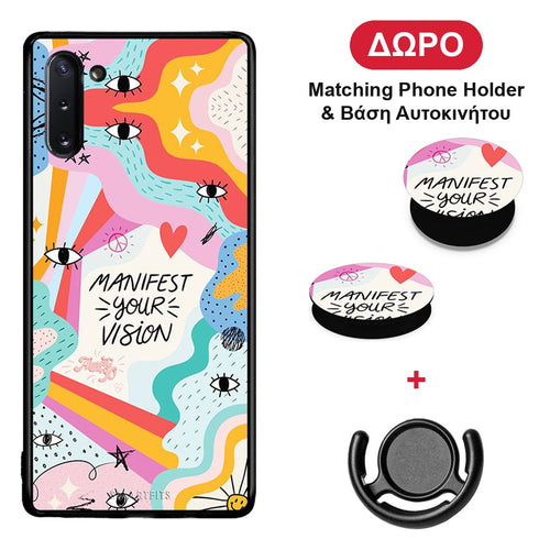 Manifest Your Vision - Samsung Galaxy Note 10 θήκη + Δώρο Phone Holder & Βάση Αυτοκινήτου