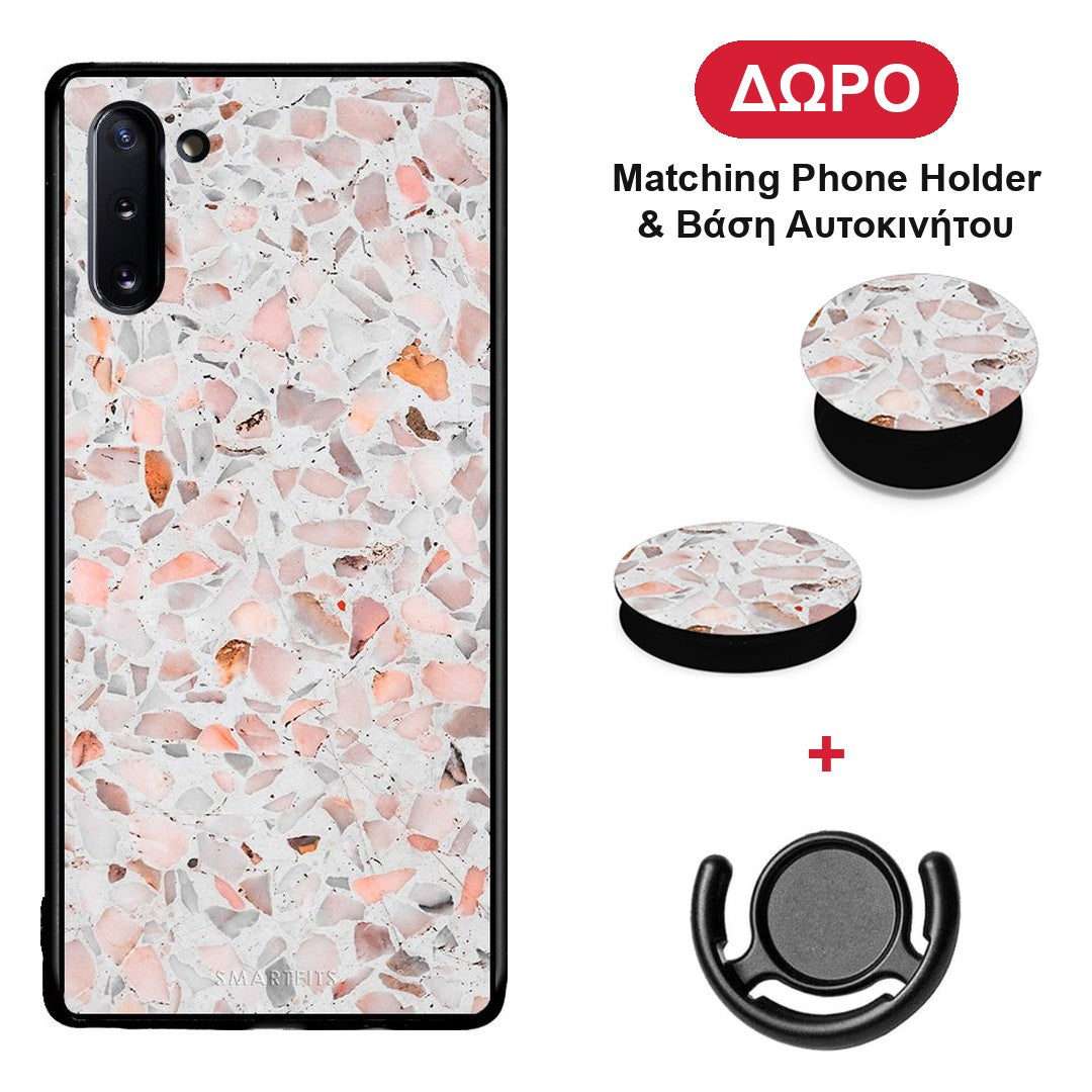 Marble Terrazzo - Samsung Galaxy Note 10 θήκη + Δώρο Phone Holder & Βάση Αυτοκινήτου