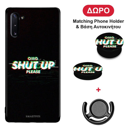 OMG ShutUp - Samsung Galaxy Note 10 θήκη + Δώρο Phone Holder & Βάση Αυτοκινήτου