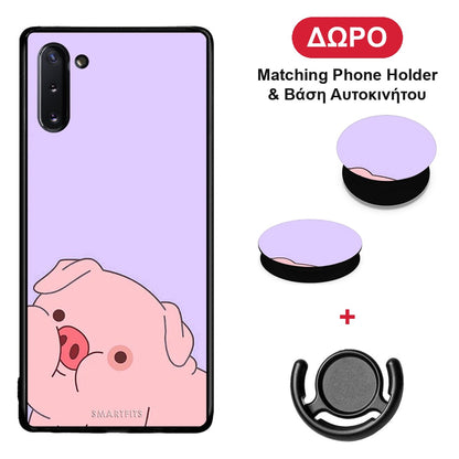 Pig Love 2 - Samsung Galaxy Note 10 θήκη + Δώρο Phone Holder & Βάση Αυτοκινήτου