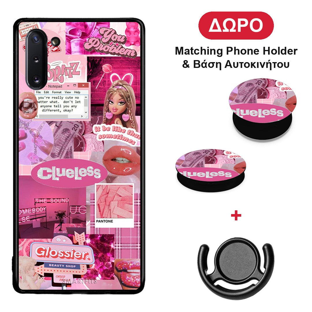 Pink Love - Samsung Galaxy Note 10 θήκη + Δώρο Phone Holder & Βάση Αυτοκινήτου