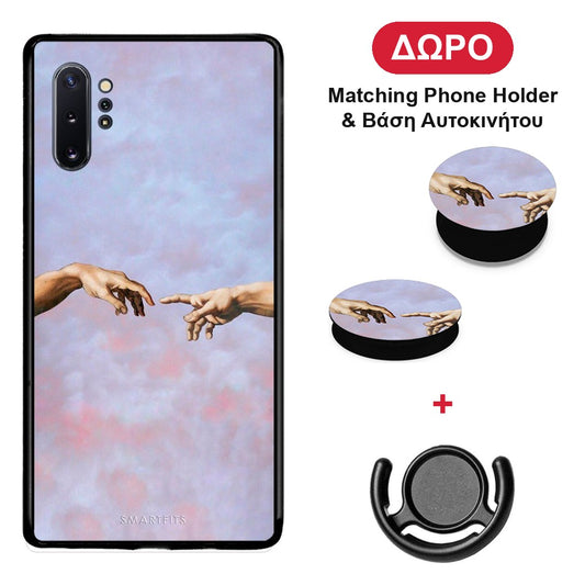 Adam Hand - Samsung Galaxy Note 10+ θήκη + Δώρο Phone Holder & Βάση Αυτοκινήτου