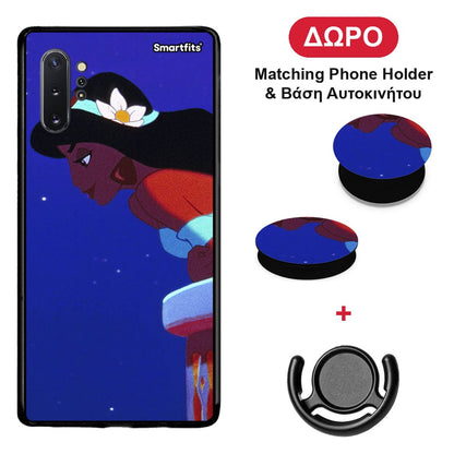 Alladin And Jasmine Love 2 - Samsung Galaxy Note 10+ θήκη + Δώρο Phone Holder & Βάση Αυτοκινήτου