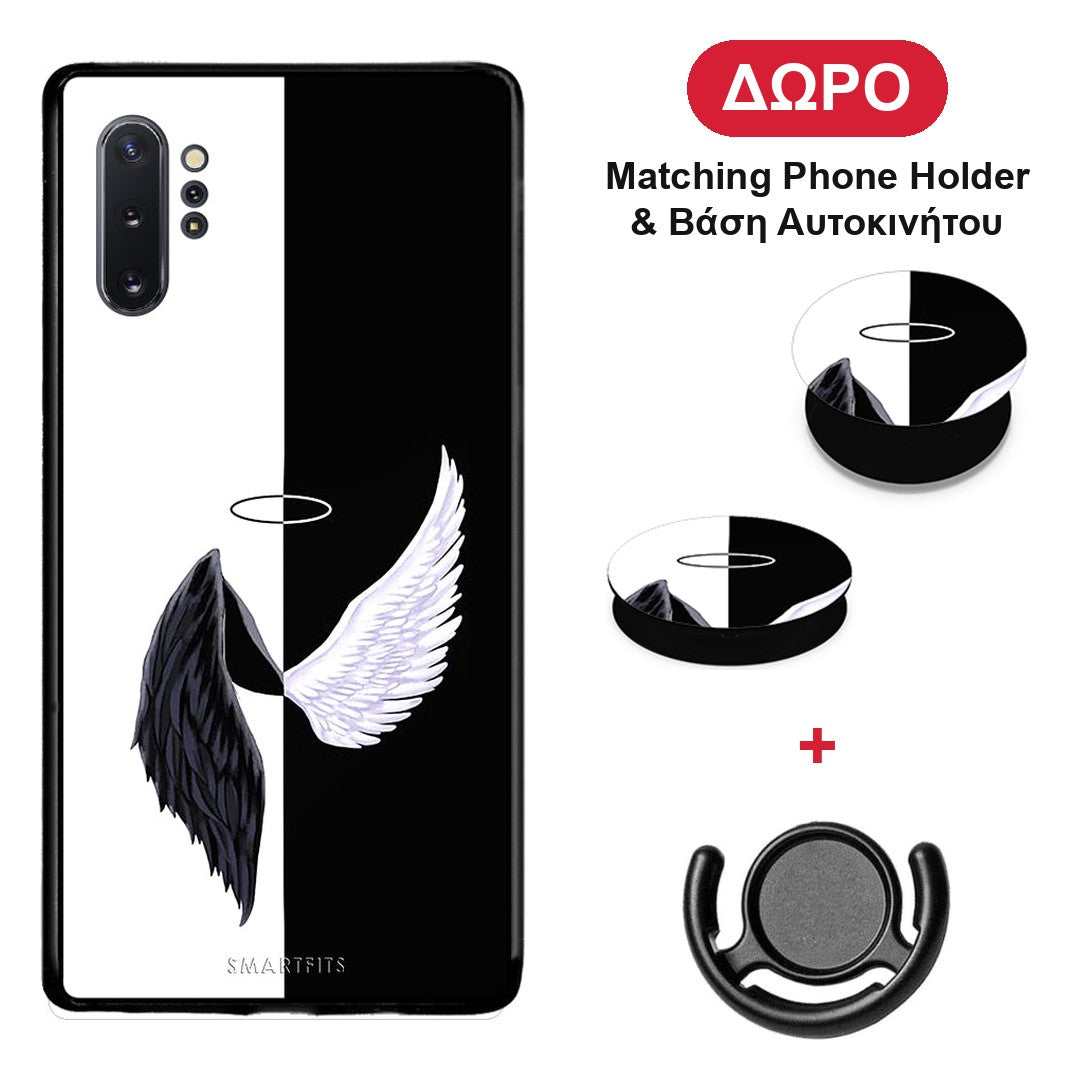 Angels Demons - Samsung Galaxy Note 10+ θήκη + Δώρο Phone Holder & Βάση Αυτοκινήτου