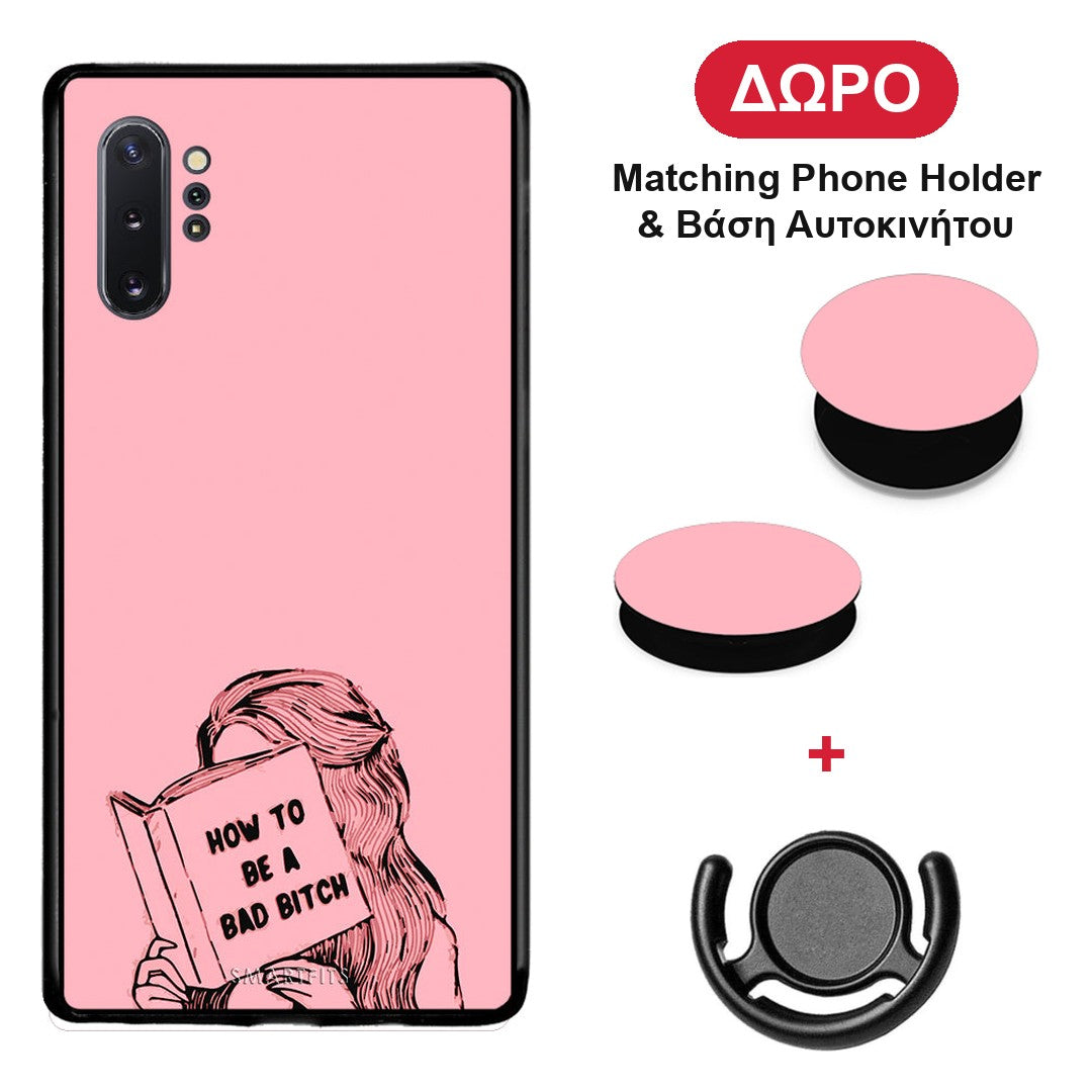 Bad Bitch - Samsung Galaxy Note 10+ θήκη + Δώρο Phone Holder & Βάση Αυτοκινήτου