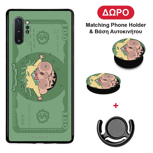 Big Money - Samsung Galaxy Note 10+ θήκη + Δώρο Phone Holder & Βάση Αυτοκινήτου