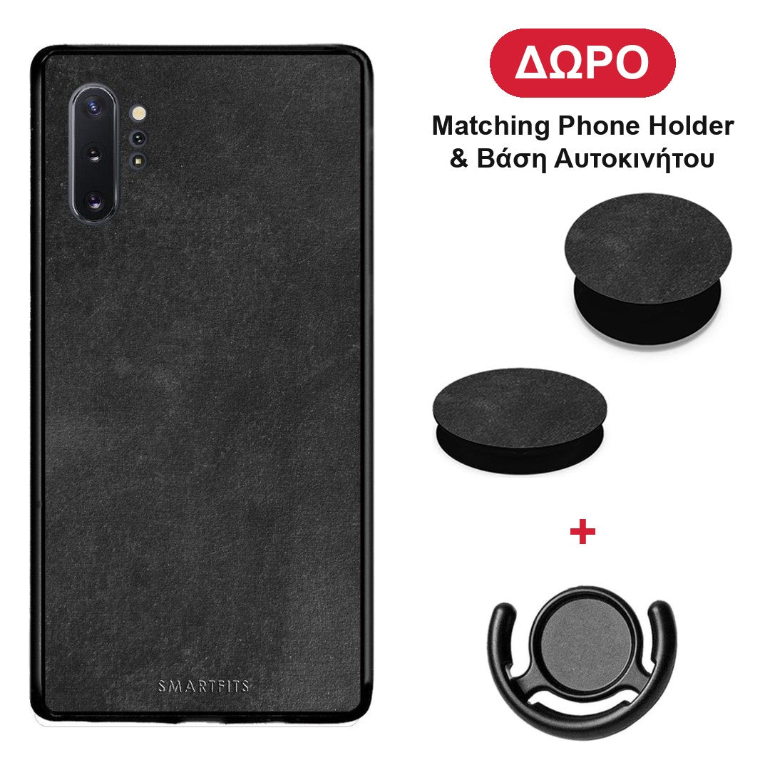 Color Black Slate - Samsung Galaxy Note 10+ θήκη + Δώρο Phone Holder & Βάση Αυτοκινήτου