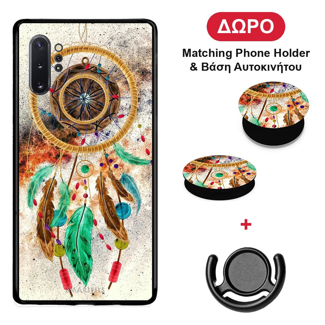 Boho DreamCatcher - Samsung Galaxy Note 10+ θήκη + Δώρο Phone Holder & Βάση Αυτοκινήτου