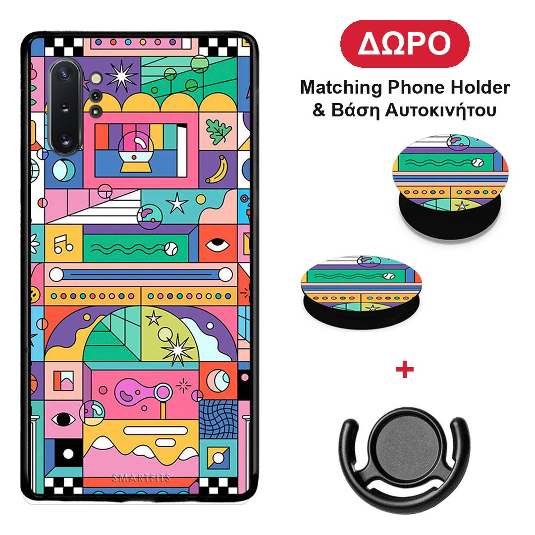 Bubbles Soap - Samsung Galaxy Note 10+ θήκη + Δώρο Phone Holder & Βάση Αυτοκινήτου