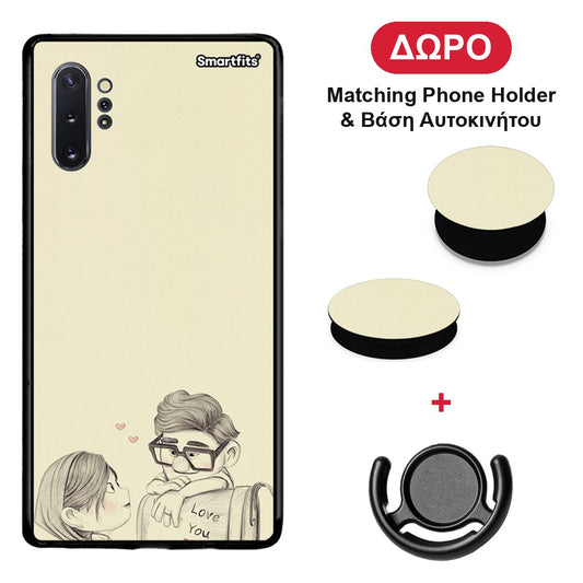 Carl And Ellie - Samsung Galaxy Note 10+ θήκη + Δώρο Phone Holder & Βάση Αυτοκινήτου