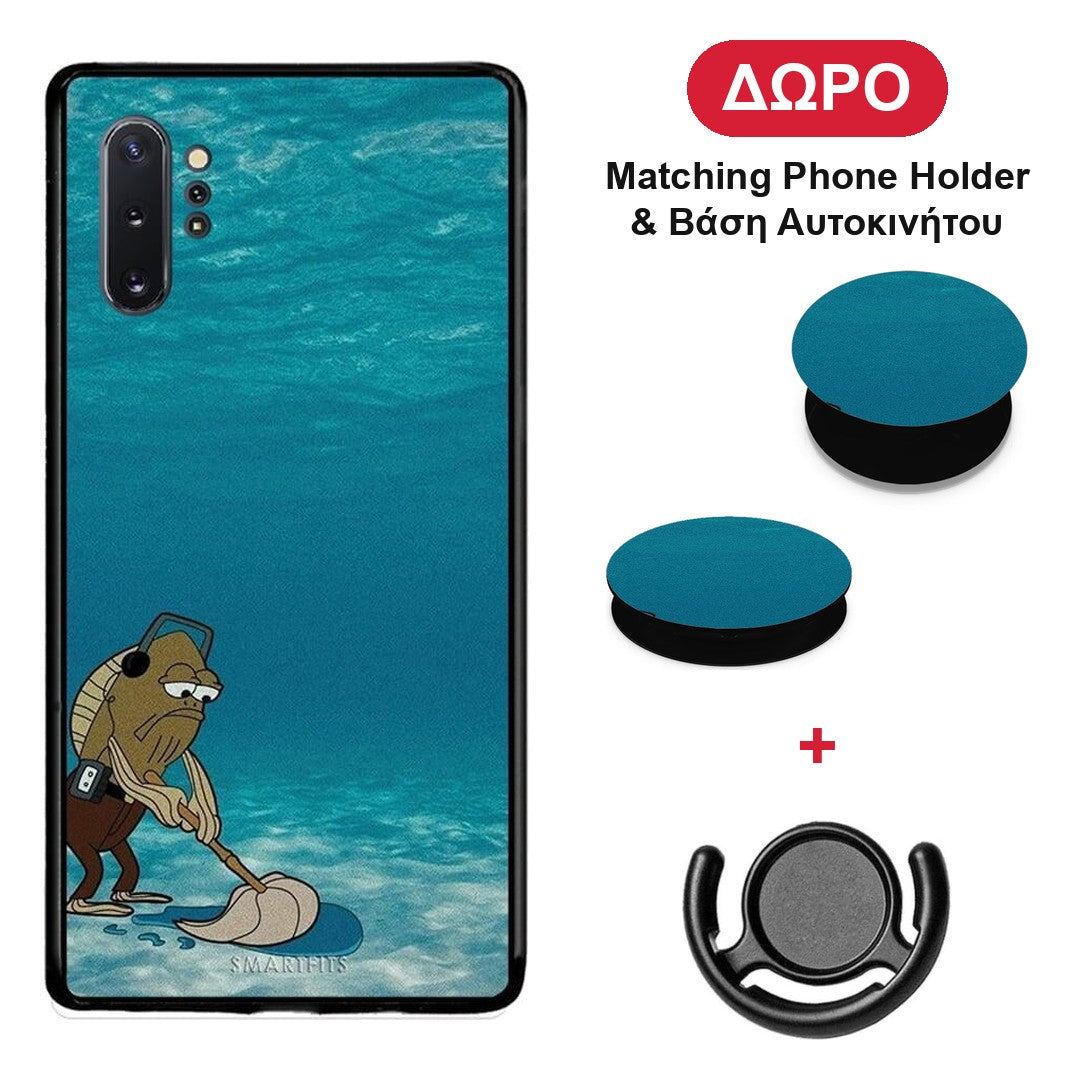 Clean The Ocean - Samsung Galaxy Note 10+ θήκη + Δώρο Phone Holder & Βάση Αυτοκινήτου