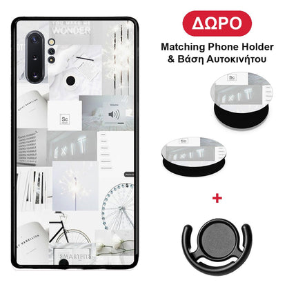 Collage Make Me Wonder - Samsung Galaxy Note 10+ θήκη + Δώρο Phone Holder & Βάση Αυτοκινήτου