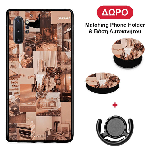 Collage You Can - Samsung Galaxy Note 10+ θήκη + Δώρο Phone Holder & Βάση Αυτοκινήτου