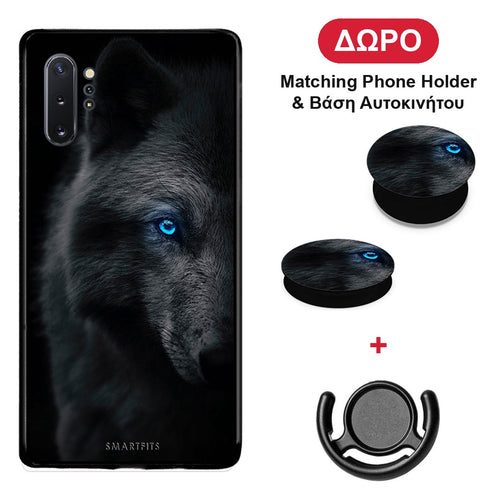 Dark Wolf - Samsung Galaxy Note 10+ θήκη + Δώρο Phone Holder & Βάση Αυτοκινήτου