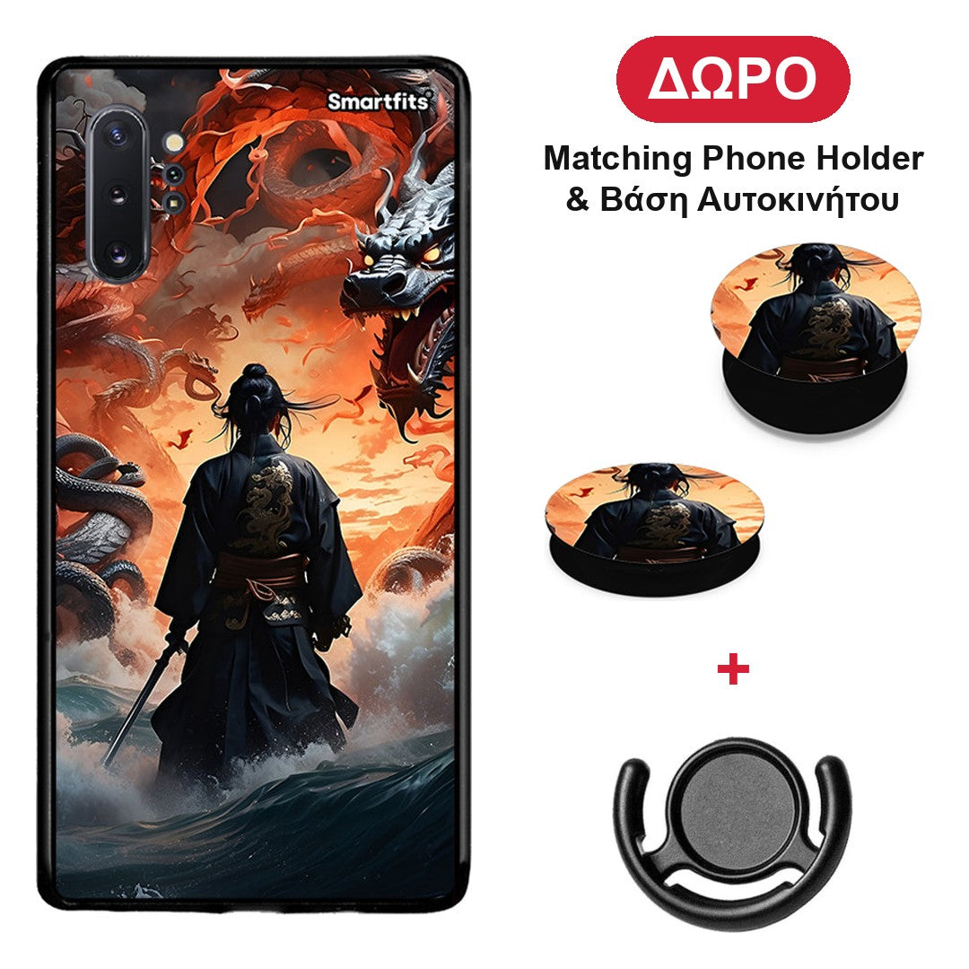Dragons Fight - Samsung Galaxy Note 10+ θήκη + Δώρο Phone Holder & Βάση Αυτοκινήτου
