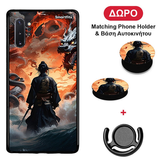 Dragons Fight - Samsung Galaxy Note 10+ θήκη + Δώρο Phone Holder & Βάση Αυτοκινήτου