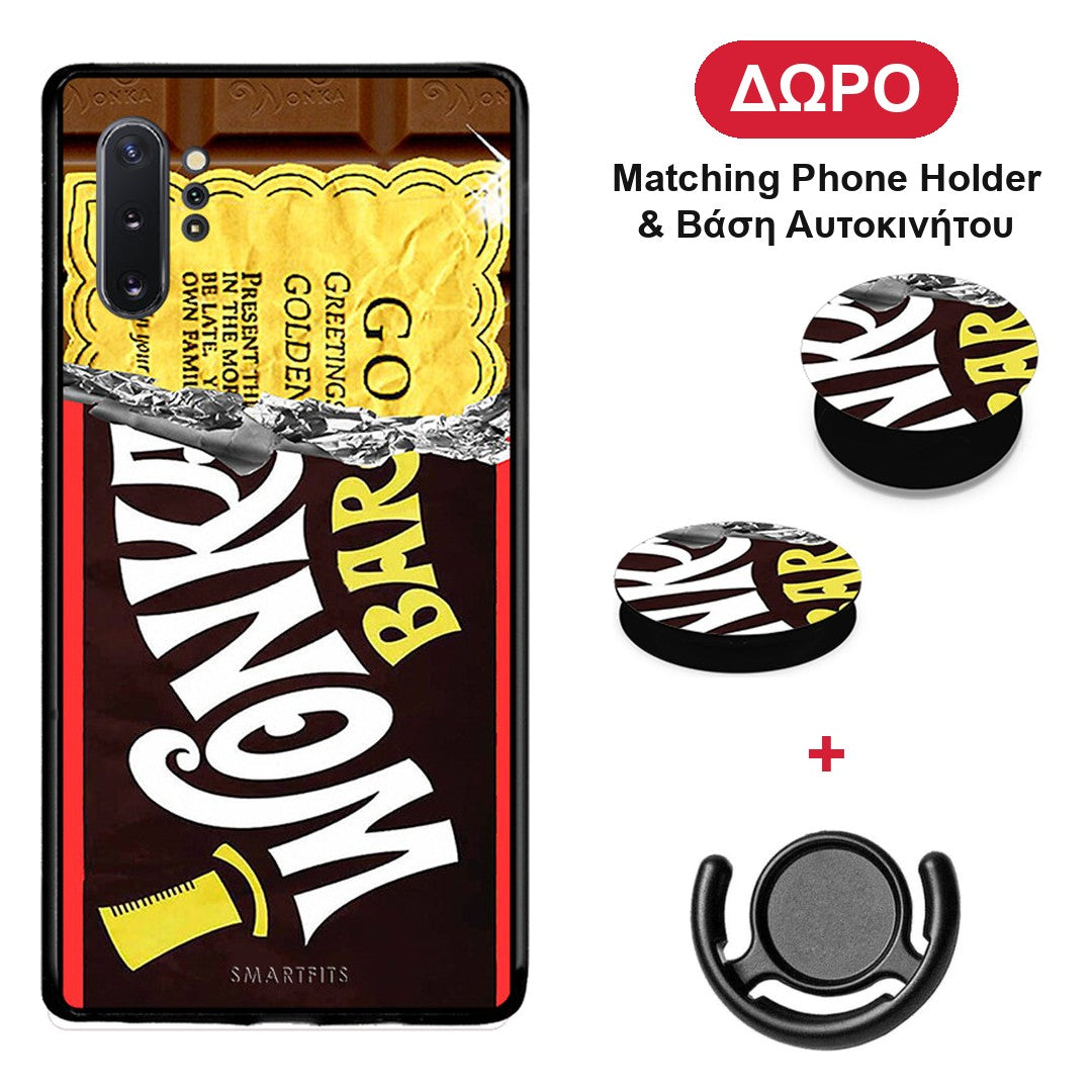 Golden Ticket - Samsung Galaxy Note 10+ θήκη + Δώρο Phone Holder & Βάση Αυτοκινήτου