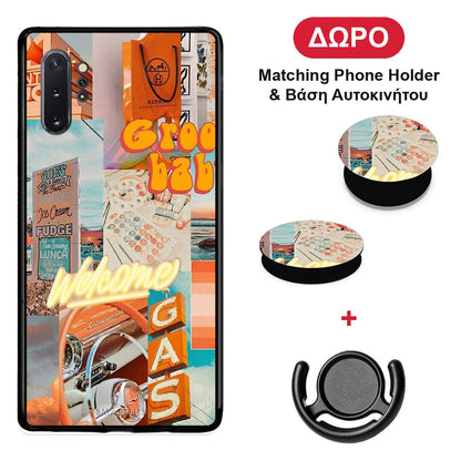 Groovy Babe - Samsung Galaxy Note 10+ θήκη + Δώρο Phone Holder & Βάση Αυτοκινήτου