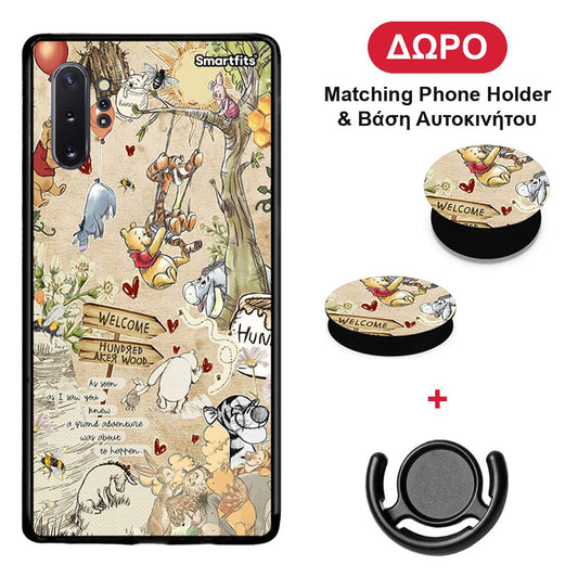 Happy Friends - Samsung Galaxy Note 10+ θήκη + Δώρο Phone Holder & Βάση Αυτοκινήτου