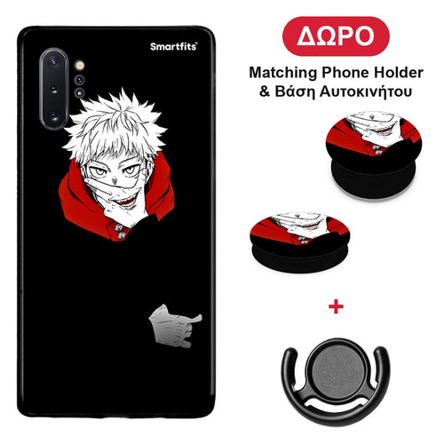 Itadori Anime - Samsung Galaxy Note 10+ θήκη + Δώρο Phone Holder & Βάση Αυτοκινήτου