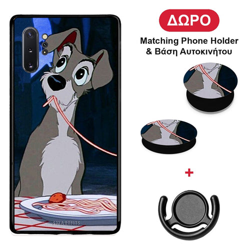 Lady And Tramp 1 - Samsung Galaxy Note 10+ θήκη + Δώρο Phone Holder & Βάση Αυτοκινήτου
