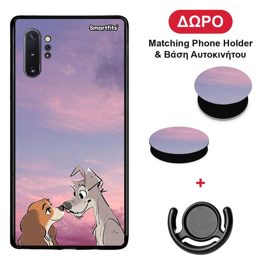 Lady And Tramp - Samsung Galaxy Note 10+ θήκη + Δώρο Phone Holder & Βάση Αυτοκινήτου