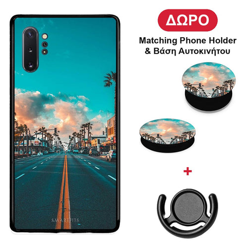 Landscape City - Samsung Galaxy Note 10+ θήκη + Δώρο Phone Holder & Βάση Αυτοκινήτου