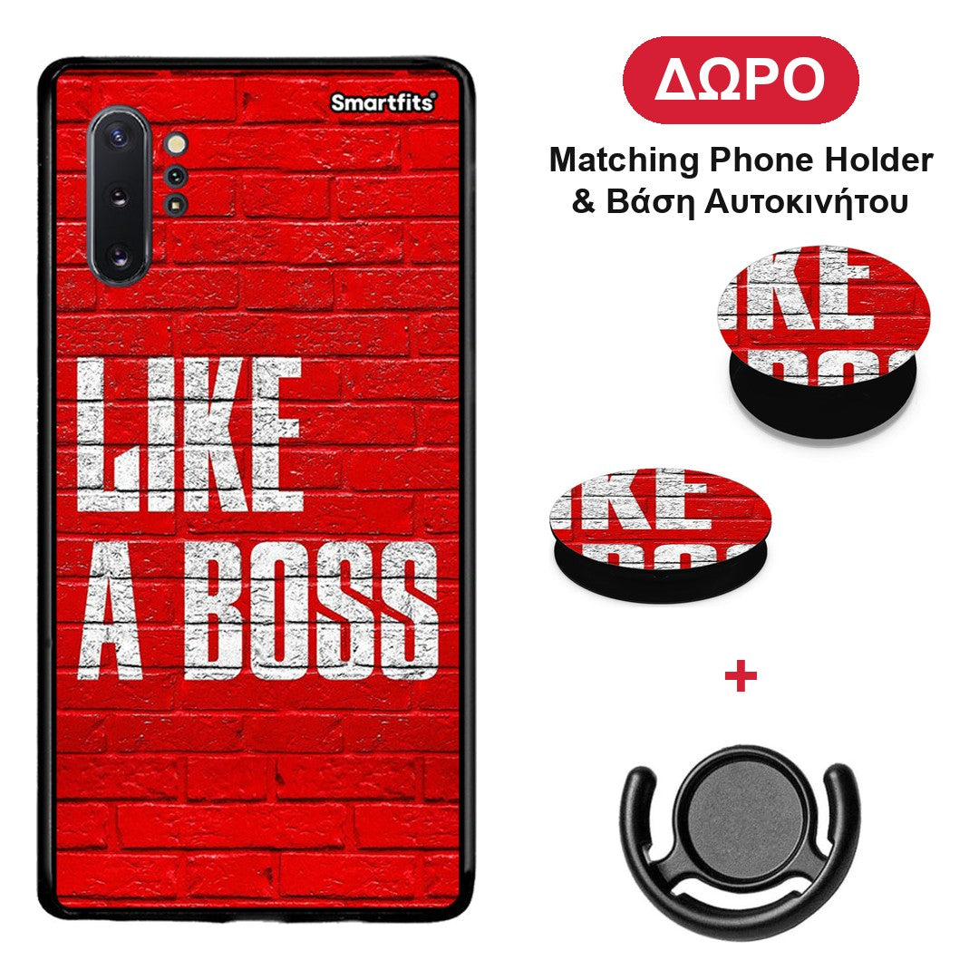 Like A Boss - Samsung Galaxy Note 10+ θήκη + Δώρο Phone Holder & Βάση Αυτοκινήτου