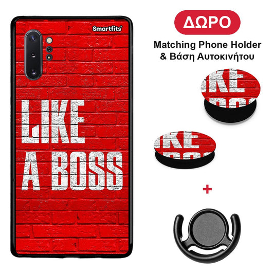 Like A Boss - Samsung Galaxy Note 10+ θήκη + Δώρο Phone Holder & Βάση Αυτοκινήτου