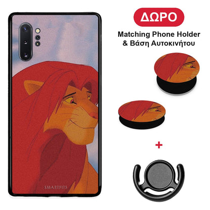 Lion Love 1 - Samsung Galaxy Note 10+ θήκη + Δώρο Phone Holder & Βάση Αυτοκινήτου
