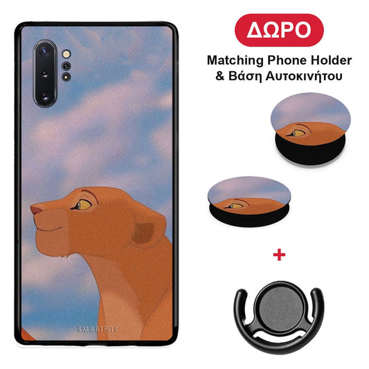 Lion Love 2 - Samsung Galaxy Note 10+ θήκη + Δώρο Phone Holder & Βάση Αυτοκινήτου