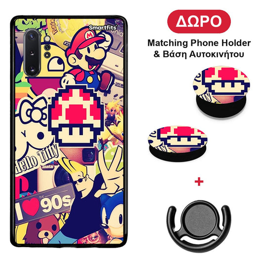 Love The 90s - Samsung Galaxy Note 10+ θήκη + Δώρο Phone Holder & Βάση Αυτοκινήτου