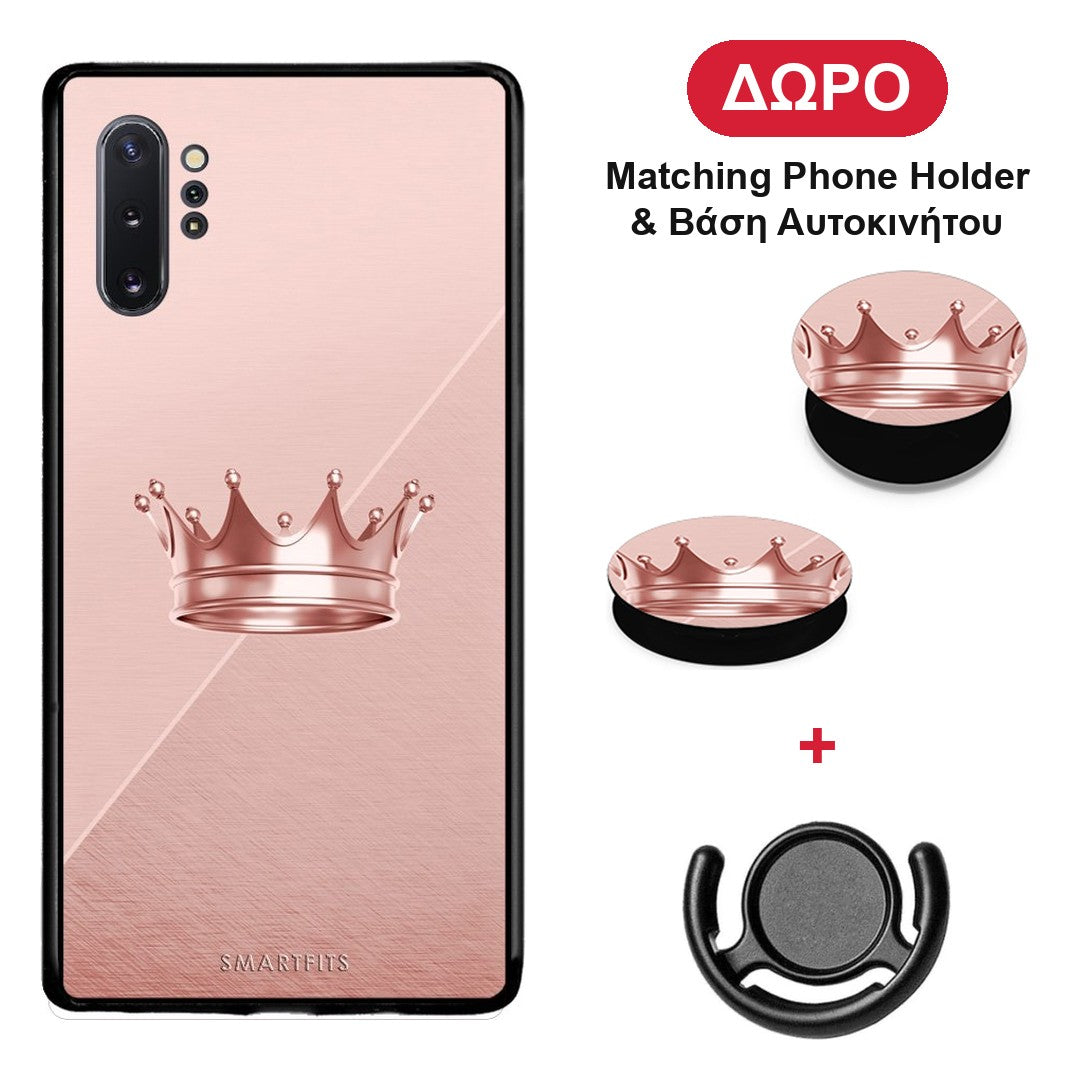Minimal Crown - Samsung Galaxy Note 10+ θήκη + Δώρο Phone Holder & Βάση Αυτοκινήτου