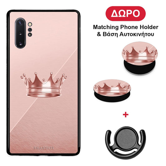 Minimal Crown - Samsung Galaxy Note 10+ θήκη + Δώρο Phone Holder & Βάση Αυτοκινήτου