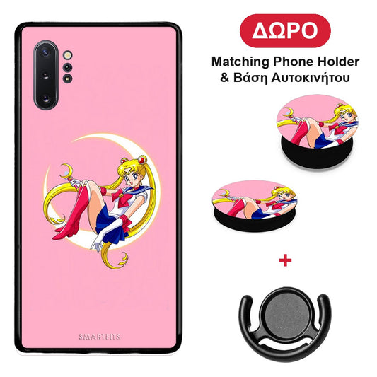 Moon Girl - Samsung Galaxy Note 10+ θήκη + Δώρο Phone Holder & Βάση Αυτοκινήτου