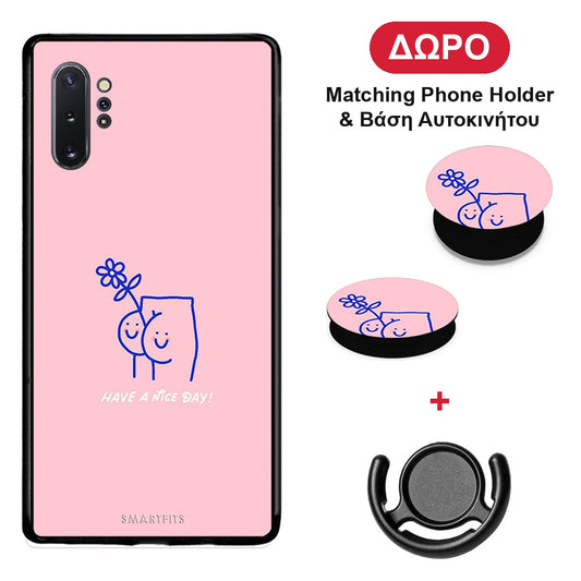 Nice Day - Samsung Galaxy Note 10+ θήκη + Δώρο Phone Holder & Βάση Αυτοκινήτου