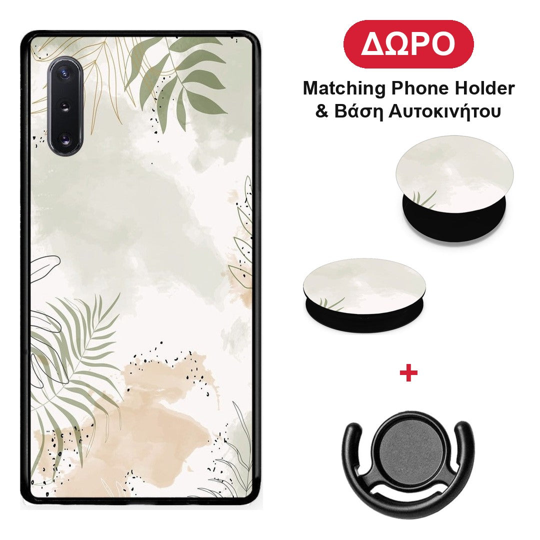 Nude Plants - Samsung Galaxy Note 10+ θήκη + Δώρο Phone Holder & Βάση Αυτοκινήτου