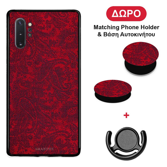 Paisley Cashmere - Samsung Galaxy Note 10+ θήκη + Δώρο Phone Holder & Βάση Αυτοκινήτου