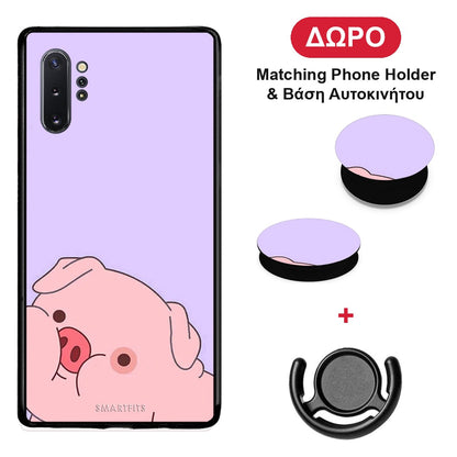Pig Love 2 - Samsung Galaxy Note 10+ θήκη + Δώρο Phone Holder & Βάση Αυτοκινήτου