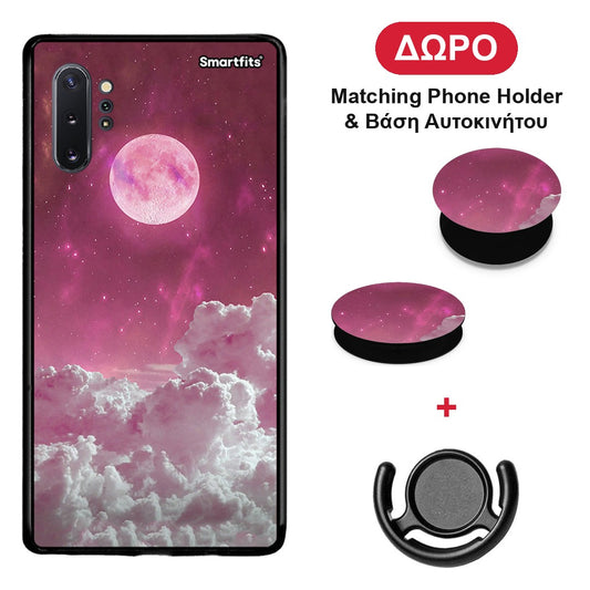 Pink Moon - Samsung Galaxy Note 10+ θήκη + Δώρο Phone Holder & Βάση Αυτοκινήτου