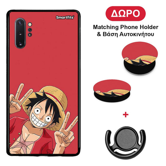 Pirate Luffy - Samsung Galaxy Note 10+ θήκη + Δώρο Phone Holder & Βάση Αυτοκινήτου