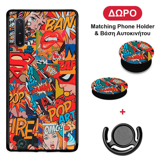 PopArt OMG - Samsung Galaxy Note 10+ θήκη + Δώρο Phone Holder & Βάση Αυτοκινήτου