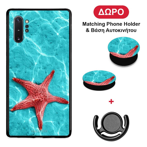 Red Starfish - Samsung Galaxy Note 10+ θήκη + Δώρο Phone Holder & Βάση Αυτοκινήτου