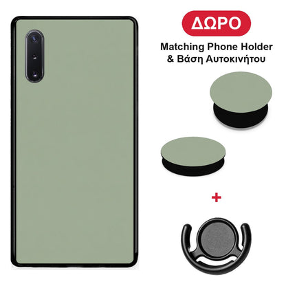 Sage Green - Samsung Galaxy Note 10+ θήκη + Δώρο Phone Holder & Βάση Αυτοκινήτου