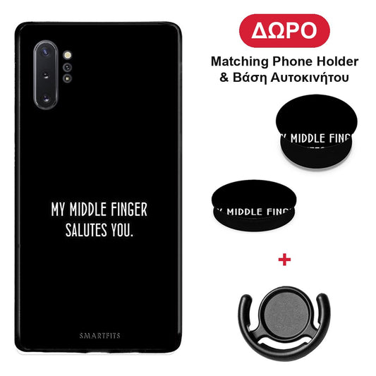 Salute - Samsung Galaxy Note 10+ θήκη + Δώρο Phone Holder & Βάση Αυτοκινήτου