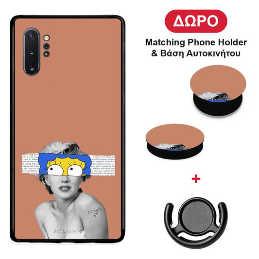 Sim Merilyn - Samsung Galaxy Note 10+ θήκη + Δώρο Phone Holder & Βάση Αυτοκινήτου